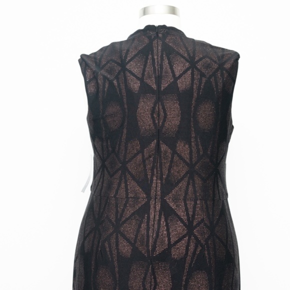 BETSY & ADAM. Long Cap Sleeve Glitter Ombre Dress - Picture 8 of 15